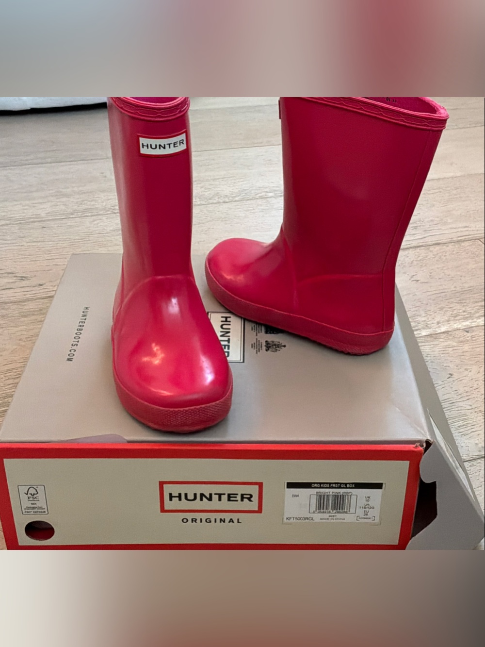 Hunter Hot Pink Tall Rubber Rain Boots
